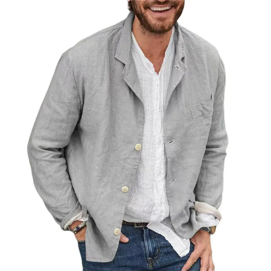 Linen Jackets for Men Casual Summer Suit Coat